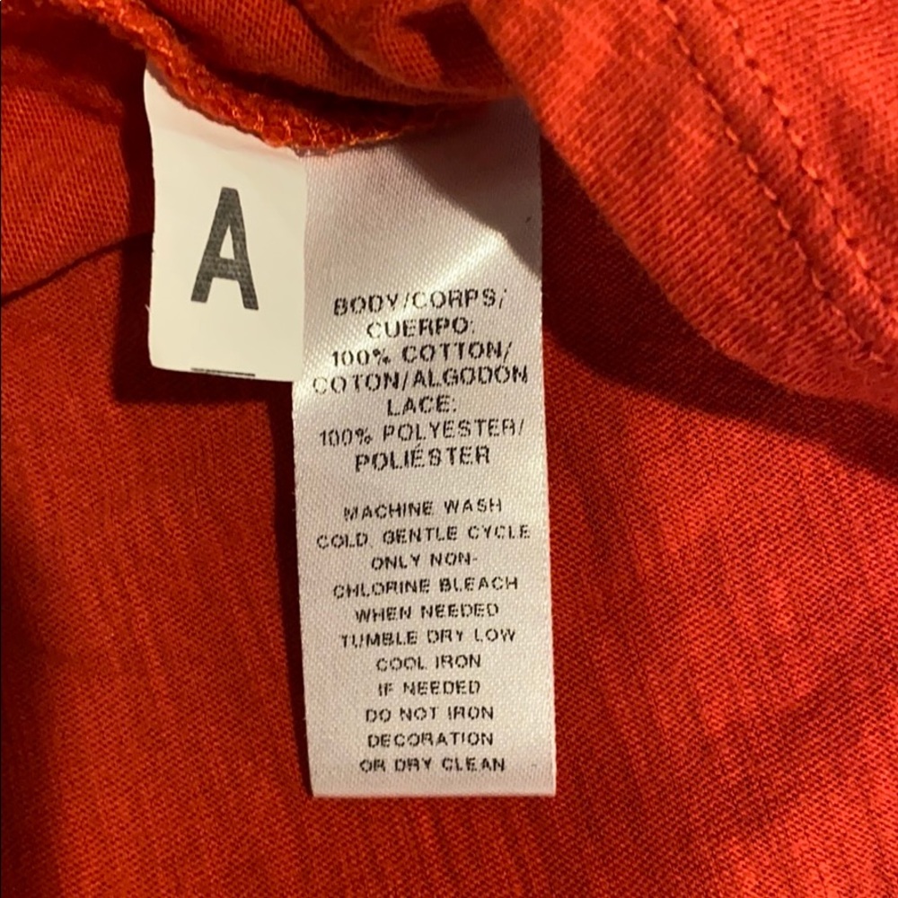 Loft Burnt Orange Lace Detail Sleeveless Top - Picture 5 of 8